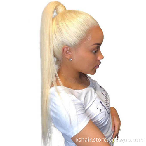 Blonde 613 virgin human hair bundles straight cuticle aligned raw 613 virgin human hair bundles with closure